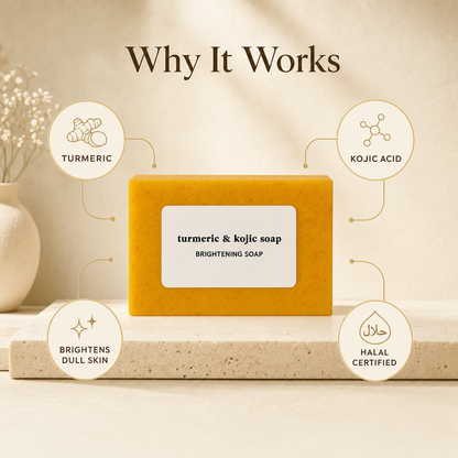 Tayyib Halal Brightening Soap (Turmeric + Kojic)